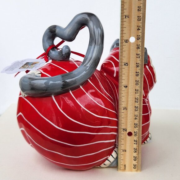 Blue Sky Clayworks Valentine Love Muffin Cat w/ Heart Tail Figure Statue Decor - Picture 5 of 9